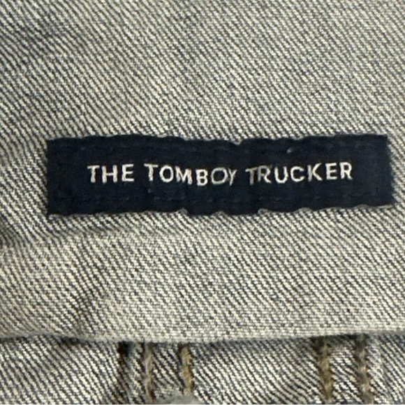 Lucky Brand Women's Small Denim The Tomboy Trucker Cut Off Jacket Size Large - Picture 4 of 4